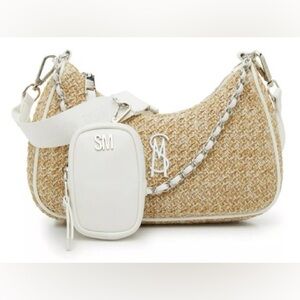 Steve Madden Tetra Straw Crossbody Bag NWOT
